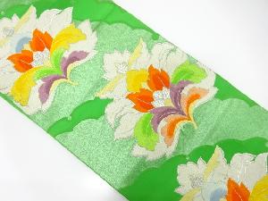 アンティーク　雪輪に唐花模様織り出し袋帯(材料)